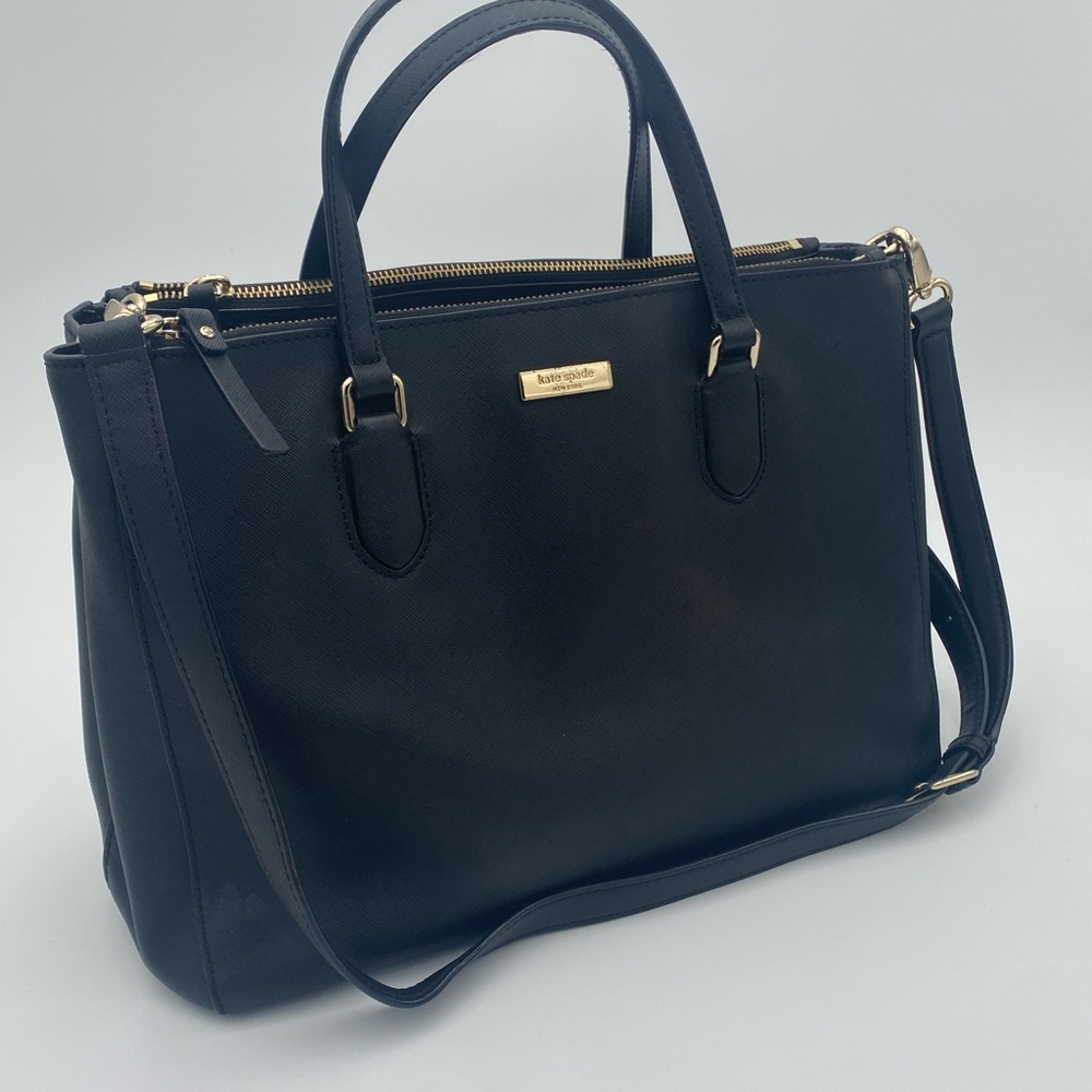 Kate spade black leather work bag